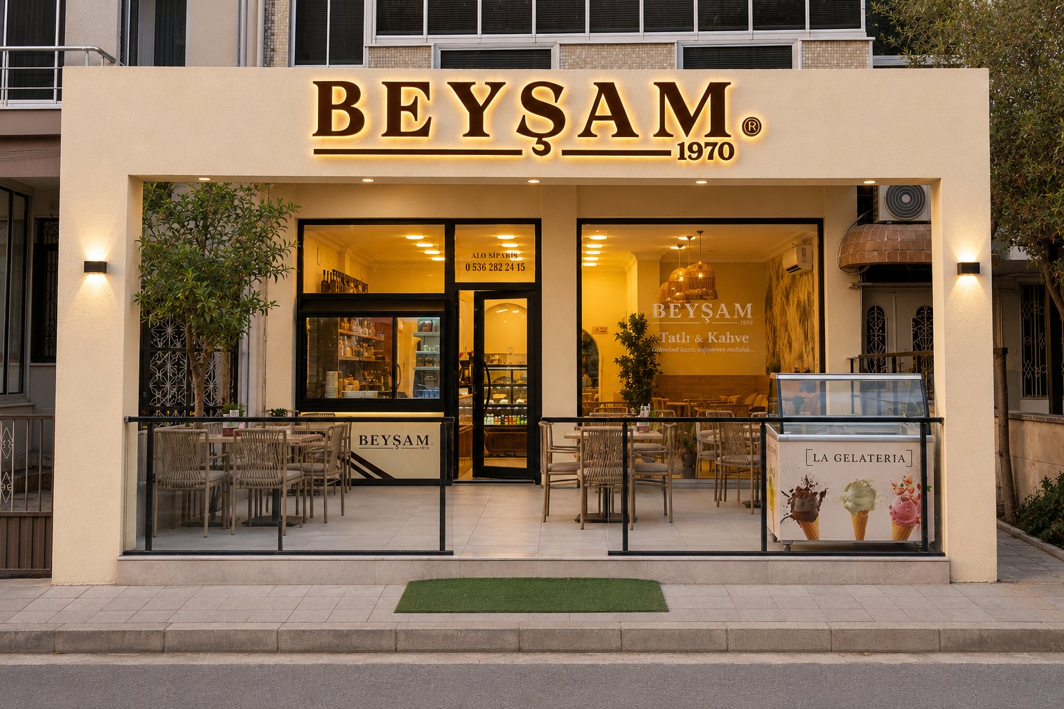 Beyşam Cafe mağaza cephesi
